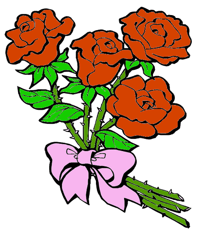 Bouquet de roses, bonne fête